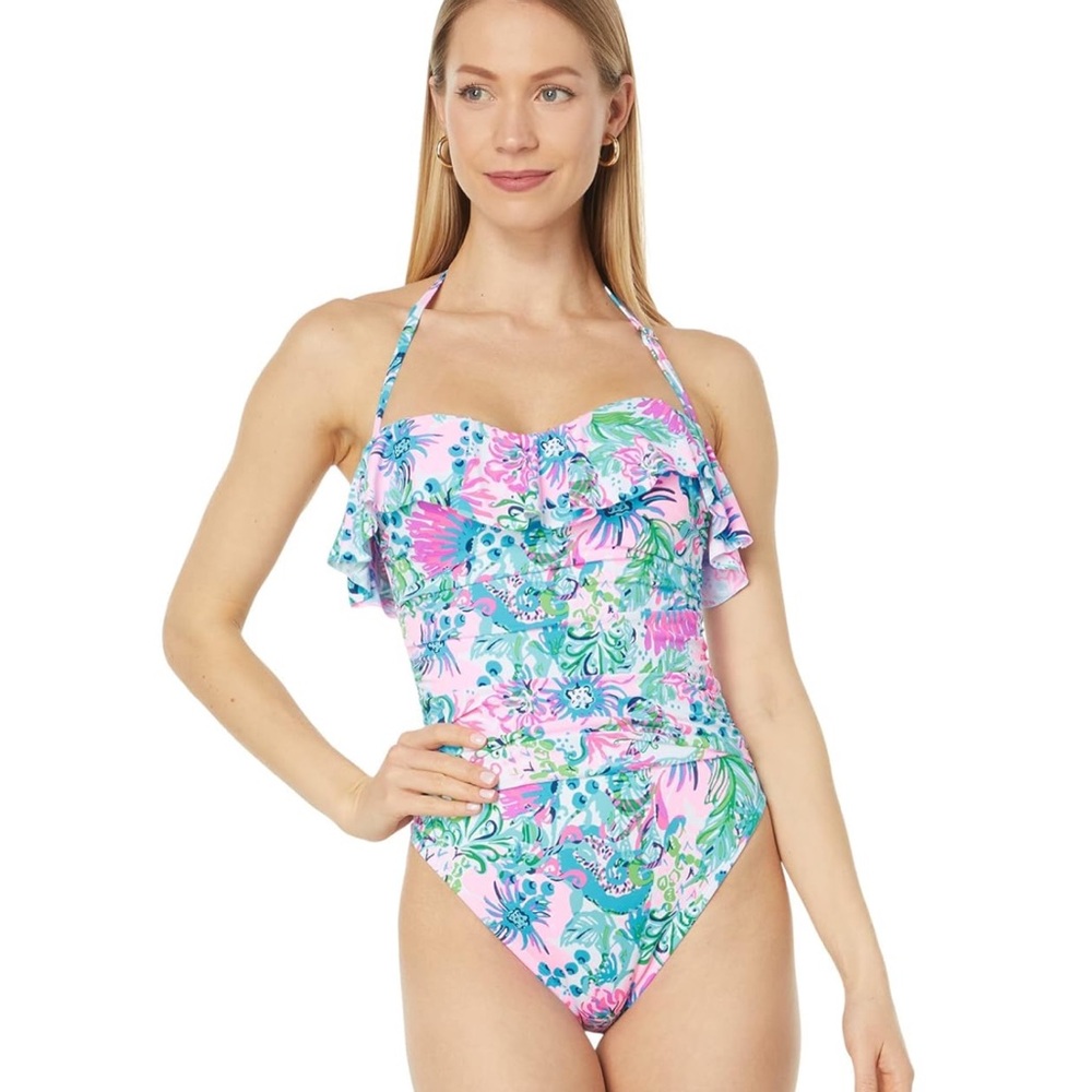 Lilly Pulitzer size 4 Rubyann Mandevilla Baby Paradise PetalsOne-Piece Swimsuit